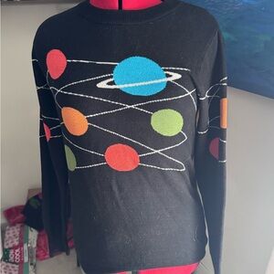 Celestial Orbit Women's Black Sweater